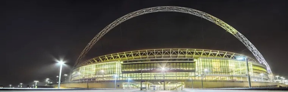 Wembley Stadium and London skyline
