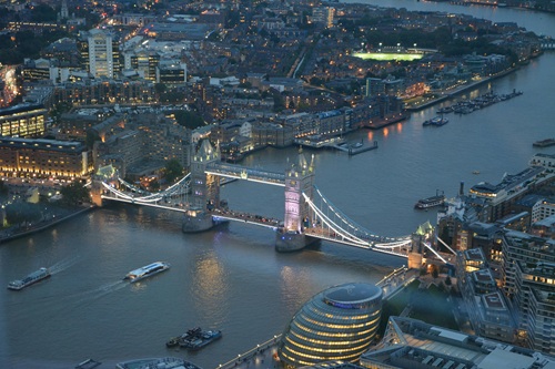 Thames River with Tower Bridge in background