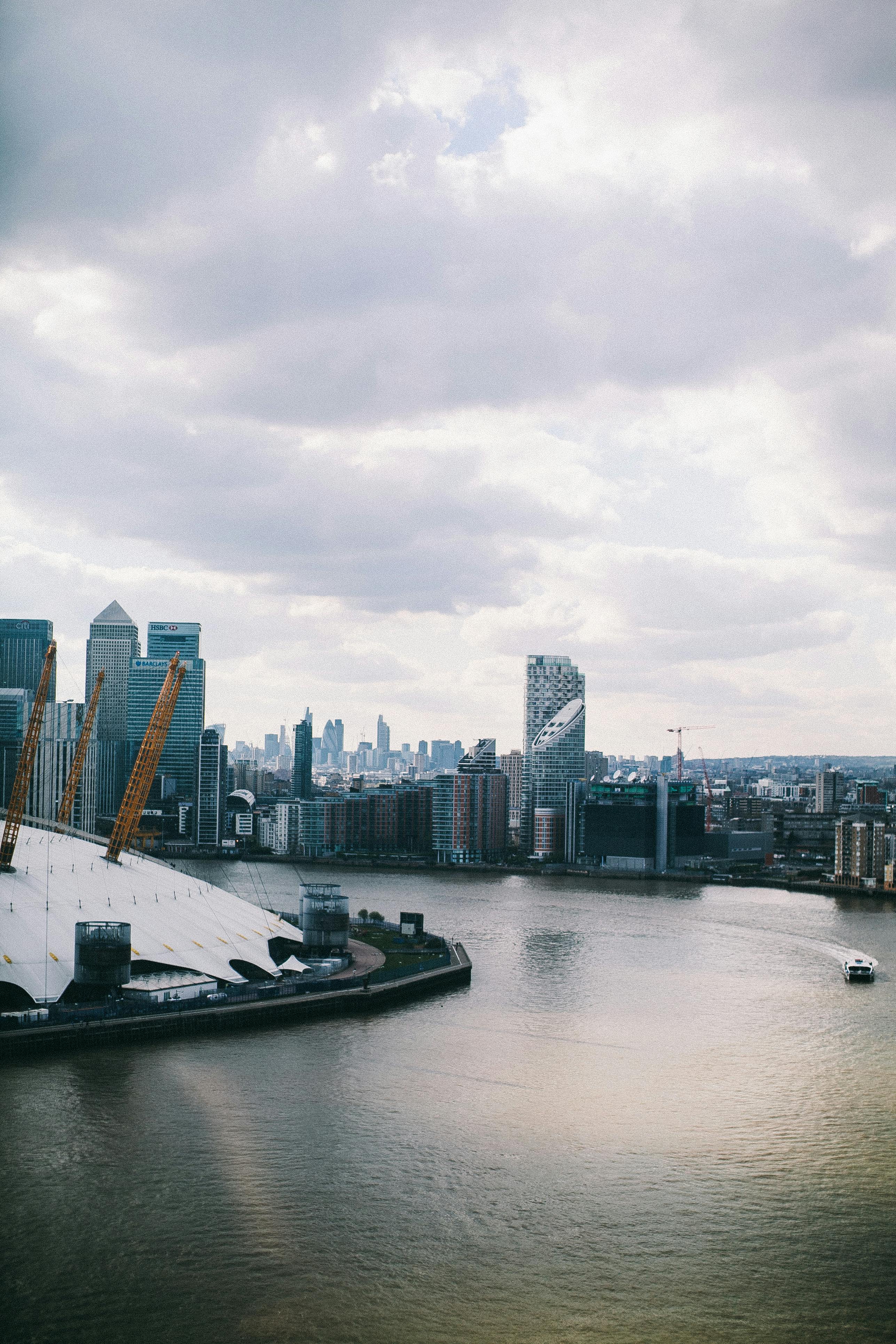 View of the Thames River with bridges